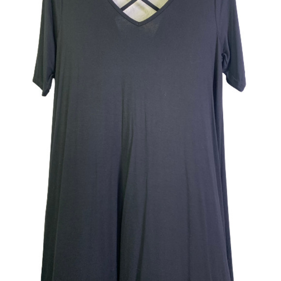 LANE BRYANT Black Strappy‎ T-Shirt Midi Dress - NWT - Picture 5 of 11